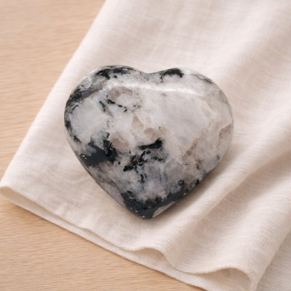 Moonstone Crystal Heart