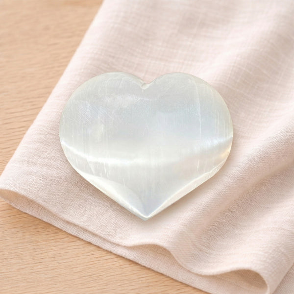 Selenite Crystal Heart