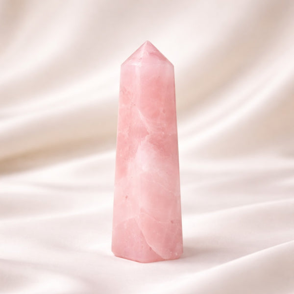 Rose Quartz Crystal Tower