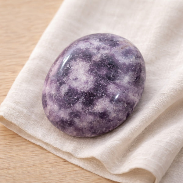 Lepidolite Palm Stone