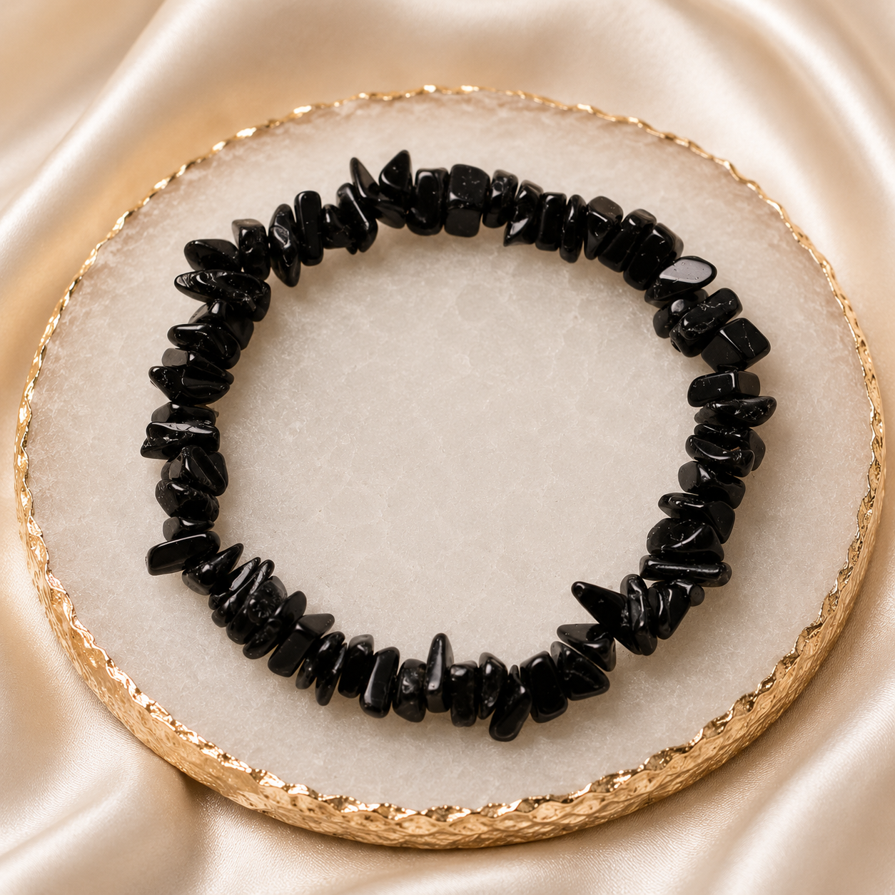 Black Tourmaline Chips Bracelet
