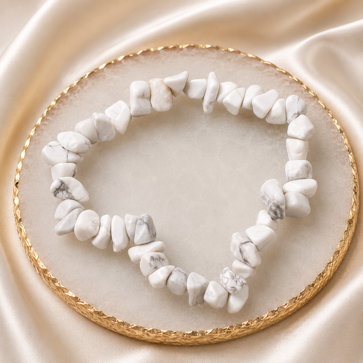 Howlite Chips Bracelet