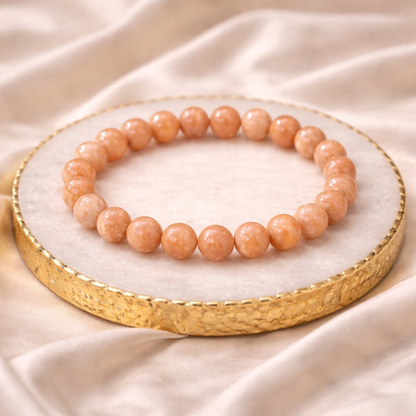 Peach Moonstone Bracelet